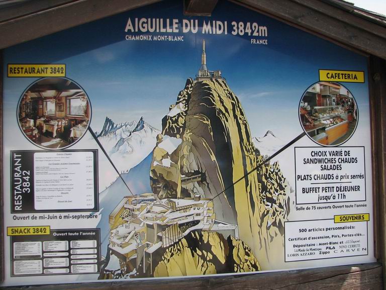 Vlet lanovkou na Aiguille du Midi